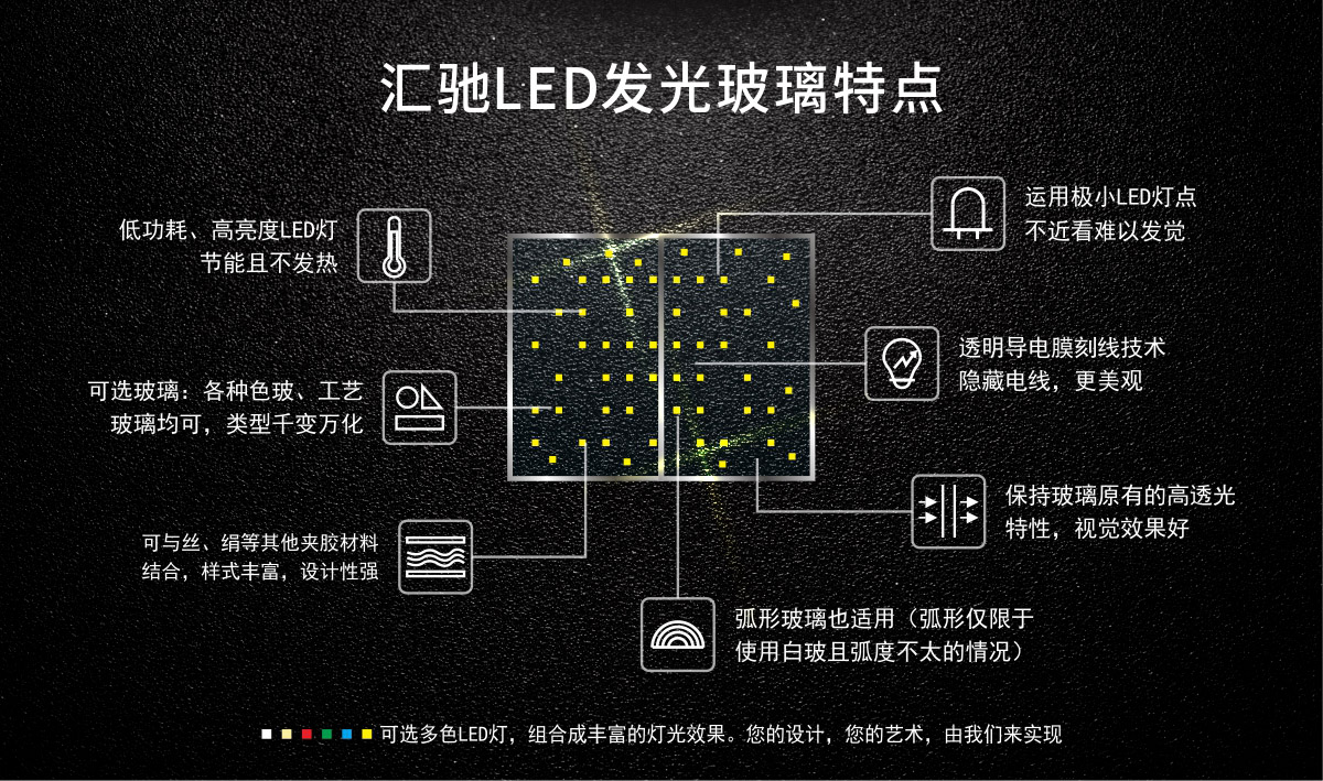 匯馳LED發(fā)光玻璃特點(diǎn)